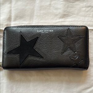 Marc Jacobs Black Leather Wristlet
